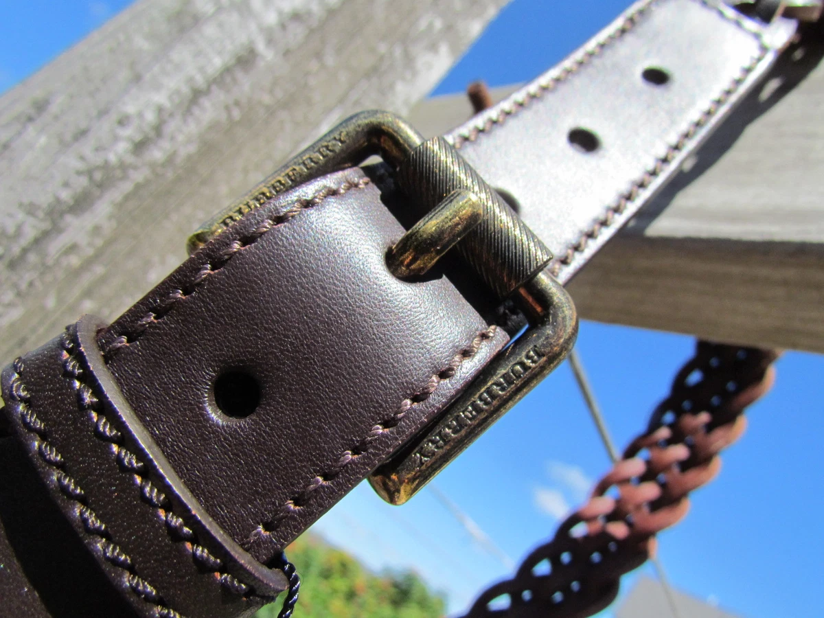 Men's Woven Leather Belt