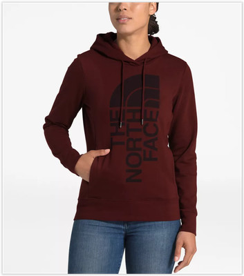 deep garnet red north face hoodie