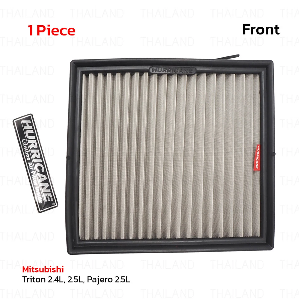 For Mitsubishi L200 PajeroSport 2015 - '19 Hurricane Air Flow Filter Stainless Foto 4 de 4