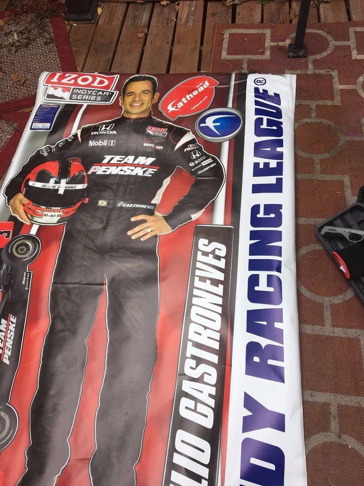 Gráfico de pared grande Fathead Helio Castroneves Indy Racing League Foto 3 de 4