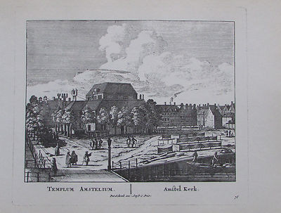 Petrus Schenk TEMPLUM AMSTELIUM AMSTEL KERK Amsterdam Kunstdruck art print