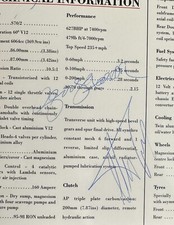 GEORGE HARRISON LATE 1990'S SIGNED MCLAREN CAR BROCHURE NELSON PIQUET BEATLES