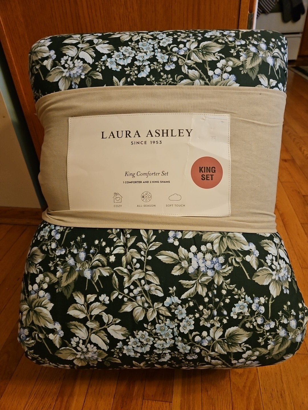 Laura Ashley BRAMBLE King Size Comforter & 2 King Pillow Shams New eBay