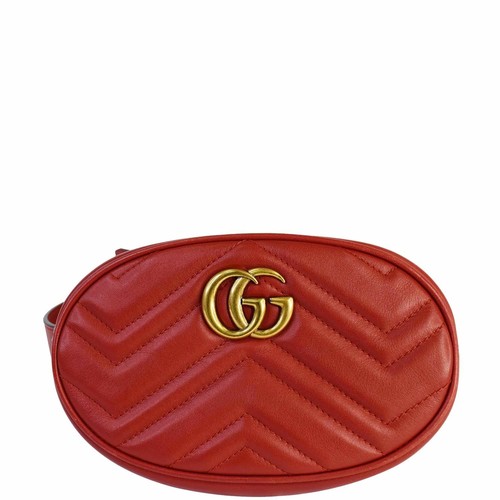 GUCCI GG Marmont Matelasse Leather Belt 