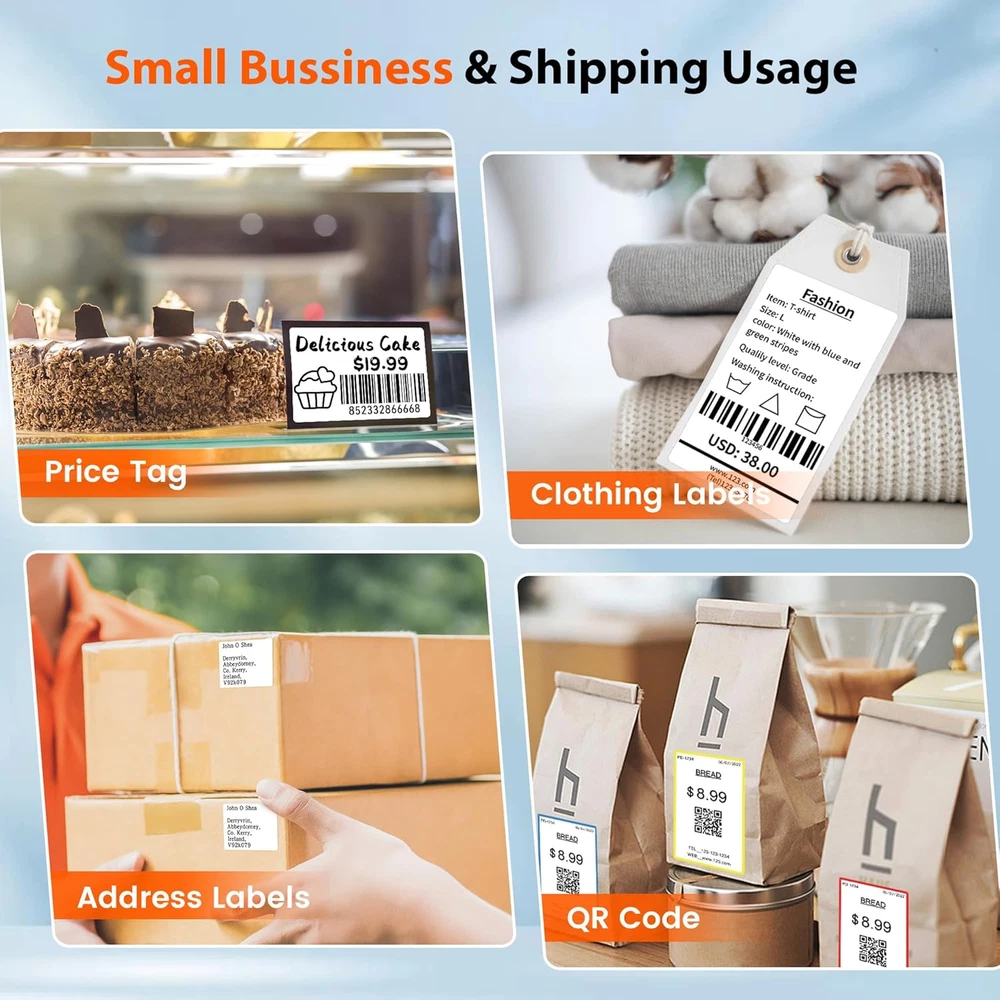 M120 2-Inch Thermal Label Printer for Small Business with Tape