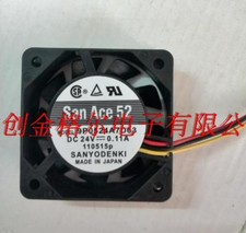 SANYO 9P0524A7D03 DC 24V 0.11A 52 52 15MM 5CM 3 wires cooling fan