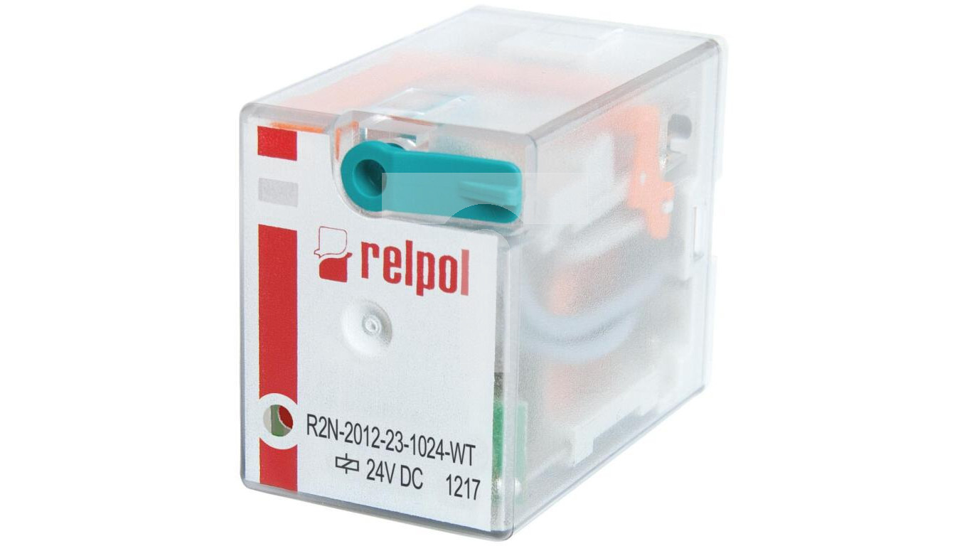 Industrial relay 2P 24V DC AgNi R2N-2012-23-1024-WT A00056 /T2UK