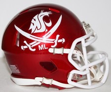Minicasco Riddell personalizado 2023 Washington State Cougars - Mike Leach