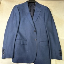 ARMANI COLLEZIONI GREY Blue Check 100 Wool Mens Blazer Sport Coat Jacket - 40 R