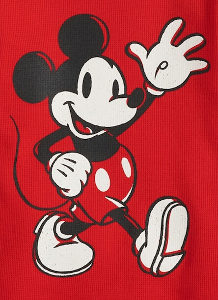 Disney Mickey Mouse Thermal Tee Shirt Top for Boy Size Red - Main Image