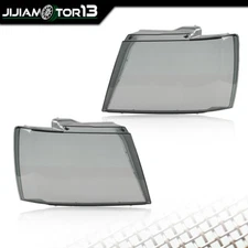 Smoke Lens Headlight Lamps Protector Cover Fit For 2007-14 Chevy Tahoe Suburban