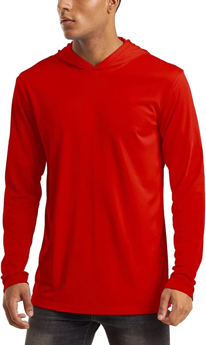 MAGCOMSEN Men's Hooded UPF 50+ Sun Protection T Shirts Long Sleeve