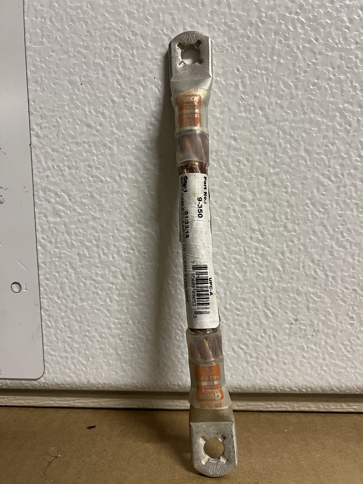 9350 Phillips 2/0 Clear 8" (2) Heavy Duty Lug Battery Cable Replaces