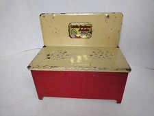 Antique 1930s Little Orphan Annie Tin Metal Red Stove Vintage Childs Toy