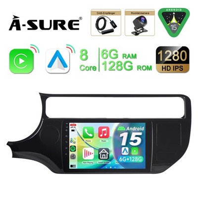 9''6+128G Android 15 Autoradio GPS Navi Apple CarPlay für Kia Rio iii UB 2015-17