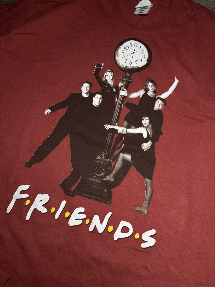 Camiseta Friends TV Show Para Hombre Talla 2XL De Colección 1996 Warner Bros Crew Cast NBC Foto 4 de 4