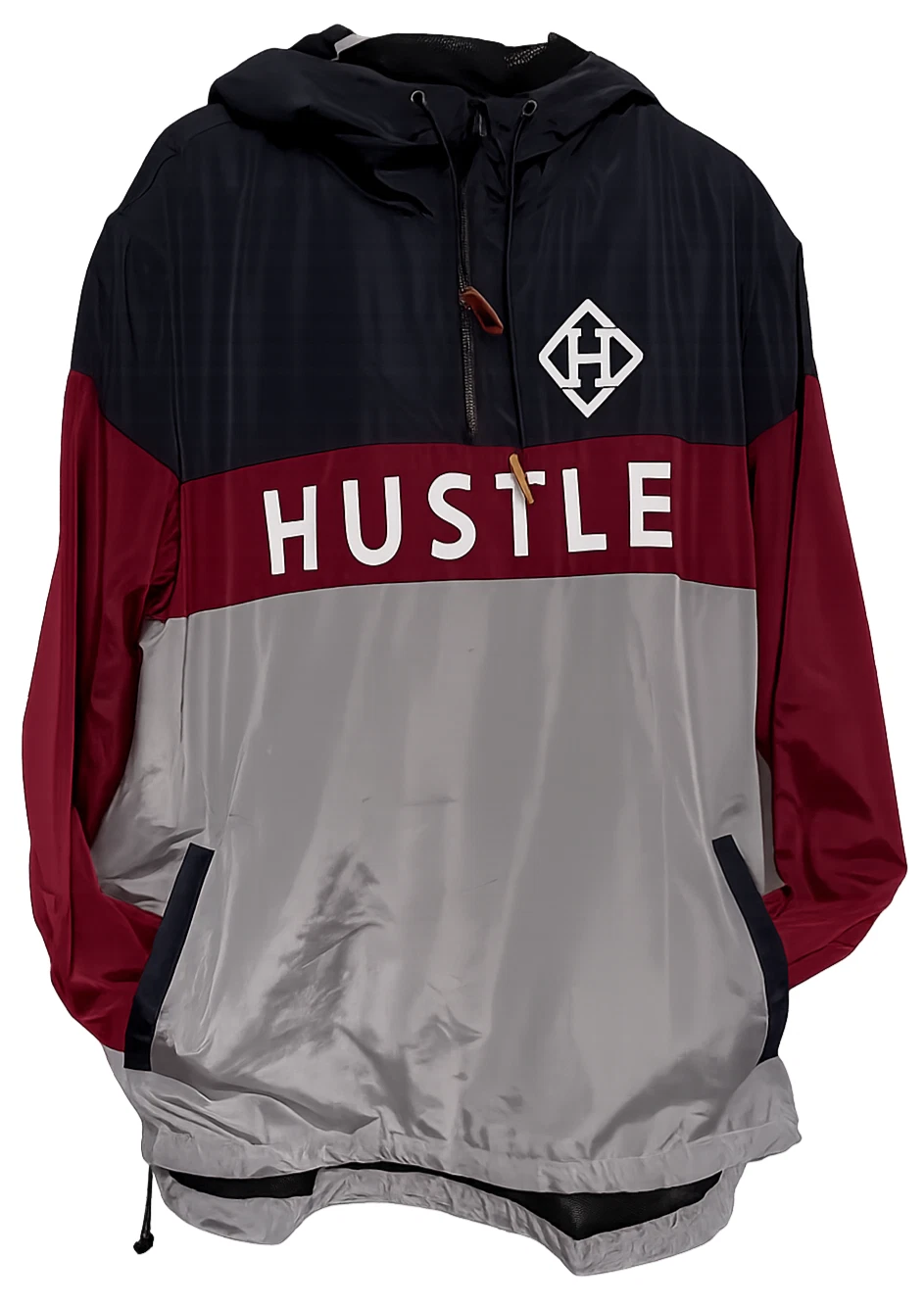 Men's Camp "Hustle" Windbreaker - Navy/Gray
