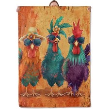 Funny Chicken Rooster Theme Blanket Gifts for Women Girls, Soft Warm