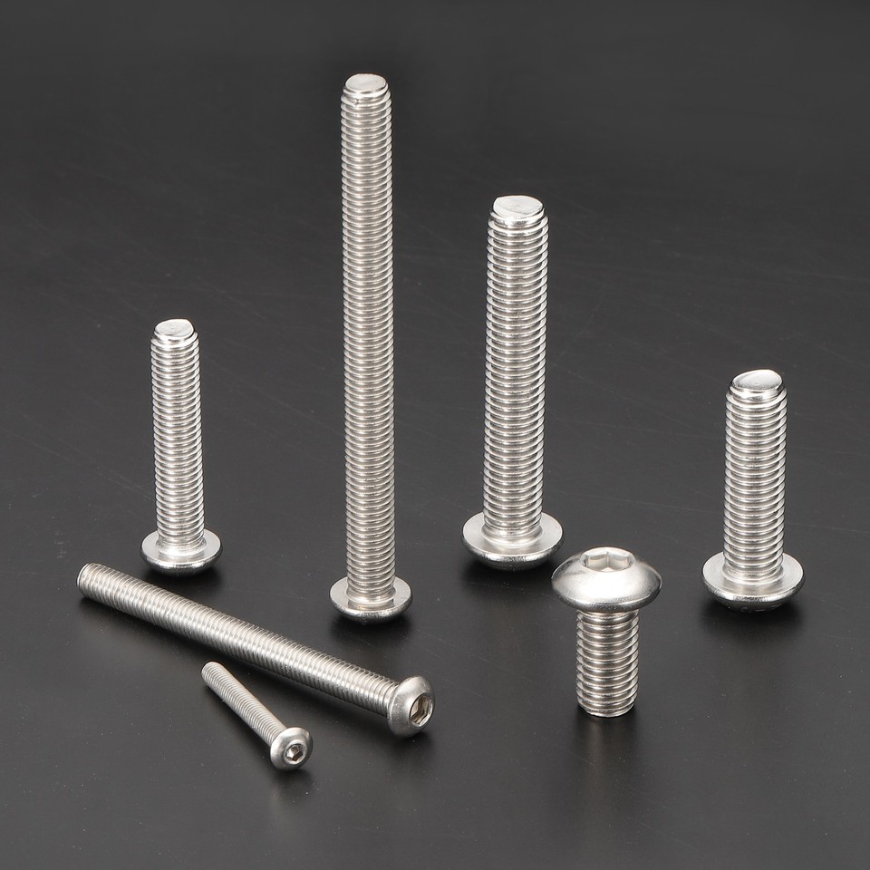 M3-0.5 X 6mm Hex Socket Head Cap Screws 18-8 Stainless Steel (304) Allen Hex Drive Bolts, Fully Threaded, 100PCS