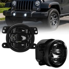 4 Pair Led Fog Lights Front Bumper Driving For Jeep Wrangler Jk 2007-2017