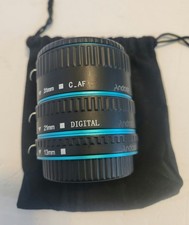 Andoer Auto Focus AF Macro Extension Tube Set BLUE