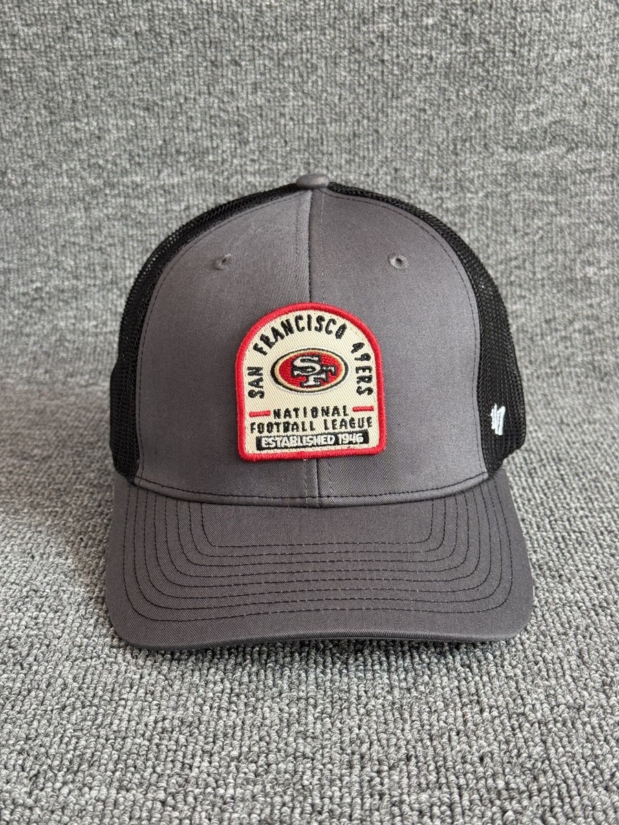 '47 Brand San Francisco 49ers Trucker Snapback Hat Grey Black OSFA NFL Mesh Back