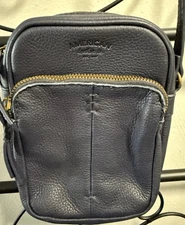 American Leather Co Crossbody Purse Navy blue 