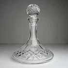 Vintage Waterford Crystal Lismore Ships Captain Decanter w/ Stopper 9,5"