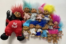 Vintage Troll Doll Lot Of 14 Russ, Brite Of America, MT, Korea