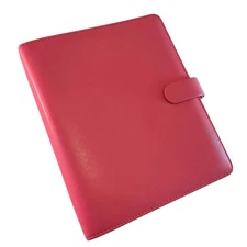 Filofax Saffiano Peony Pink Planner Organizer Large, A5 With Inserts, Agenda