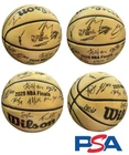 2025 OKC Thunder Signed NBA Finals Gold Team Basketball 16 AUTOS SHAI JDUB PSA +