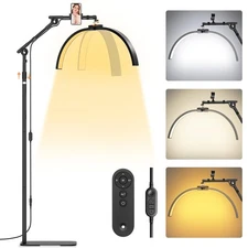 LIONVISON Half Moon Lash Lighting: Foldable Floor LED Lamp for Eyelash - 45W ...