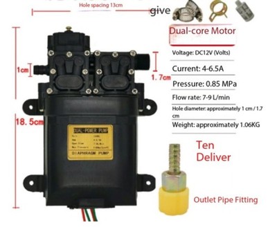 Dual-Core High Power Self-Priming Pump, Electric Sprayer Pump Motor Accessories