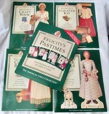 VTG American Girl Felicity's Pastimes Complete Box Set Pleasant Company 4 Pc