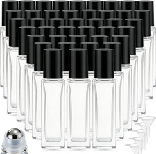 100 Pcs 10ml Essential Oil Glass Roller Bottles with Funnel, Leakproof