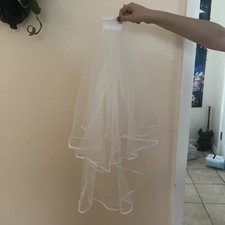 New wedding veil with comb very long beaded pearls beautiful