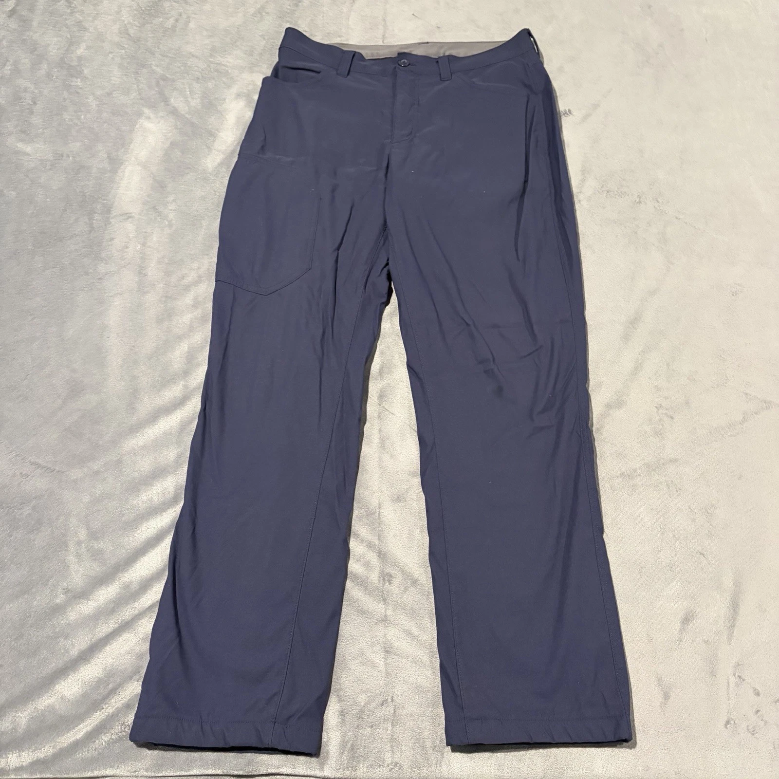 Eddie Bauer Pants Mens 32x31 Blue Tech Fleece Lined Hiking Outdoor Tag 32x32