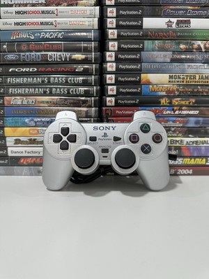 Sony PS2 SILVER Wired Controller OEM DualShock PlayStation 2 AUTHENTIC