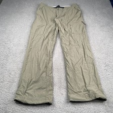Mountain Hardwear Pant Women Size 8 Beige Cargo Nylon Belted Relaxed Fit Outdoor