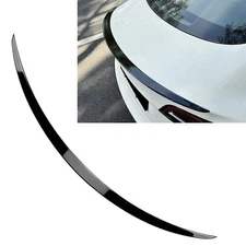 1pc New ABS Glossy Black Rear Trunk Spoiler Wing For Tesla Model 3 2017-2023