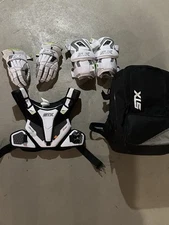 STX Cell VI Lacrosse Pads Large. Elbow Pads, Shoulder Pads, Gloves, And Bag.