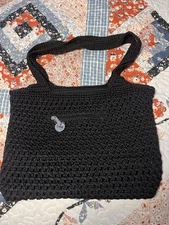 The Sak Medium Black Leather Hobo Shoulder Bag