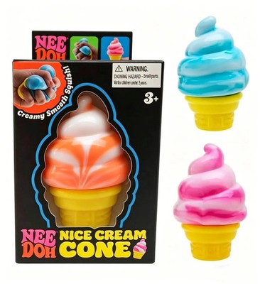 New Schylling Needoh Ice Cream Sensory, Squeeze Stress Relief Blocks, Stress Red