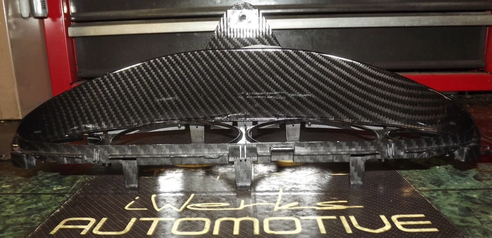 OEM+ 94-01 Acura Integra imitación fibra de carbono calibre racimo medidor visera conjunto GV Foto 4 de 4