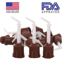 100PCS Dental HP Brown Mixing Tips for Endo/Core Material with Intra-Oral Tips
