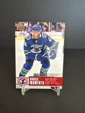 2020 Upper Deck NATIONAL HOCKEY CARD ROOKIE MOM. #CAN-16 Quinn Hughes EX/NM. rookie card picture