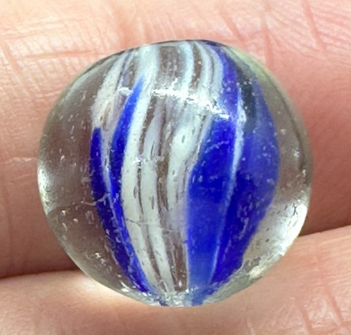 peewee+ SWIRL MARBLE .58" HANDMADE ANTIQUE toy GERMAN 14.8 mm EOD cloud end day - Picture 13 of 14
