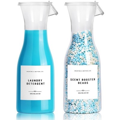Laundry Detergent Dispenser Bottle 20oz with Waterproof Label for Laundry Det...