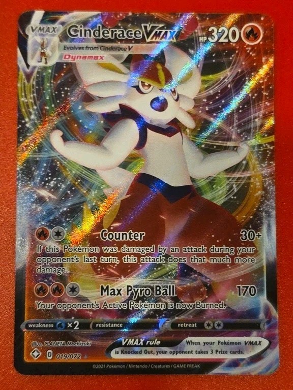 Pokemon Sword & Shield Shining Fates Cinderace VMAX 019/072