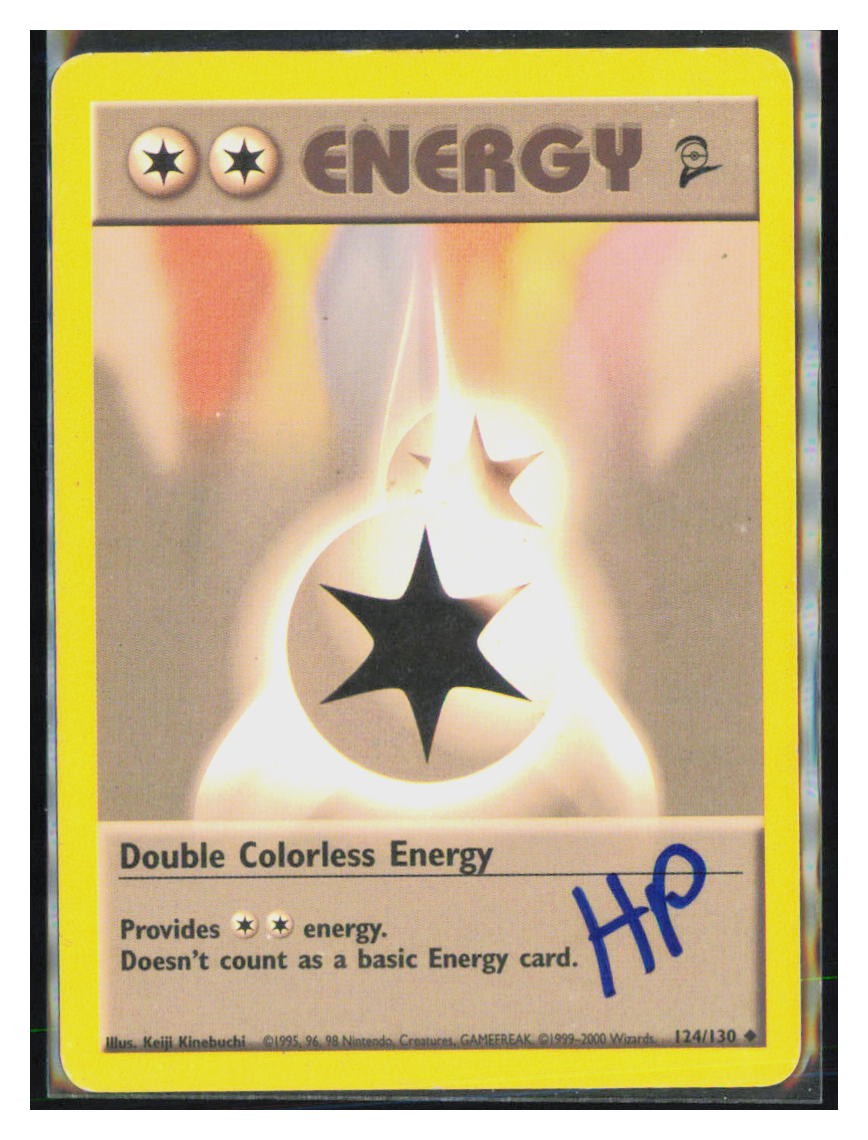 Pokemon Double Colorless Energy Base Set 2 124/130 HP